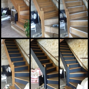repeindre escalier bois industriel